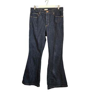 Ava & Viv Womens 16 High-Rise Flare Jeans Dark Wash boho bell bottoms retro fun